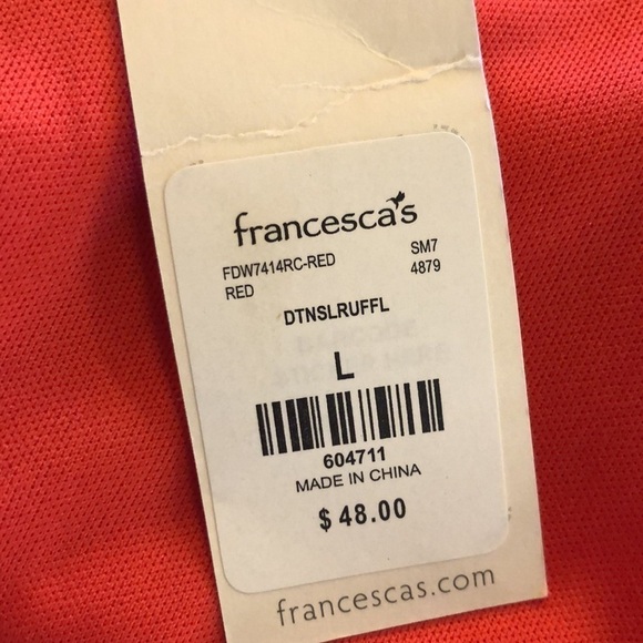 Miami for Francesca’s Spaghetti Strap Faux Wrap Ruffle Waisted Summer Dress S/L - Picture 12 of 16